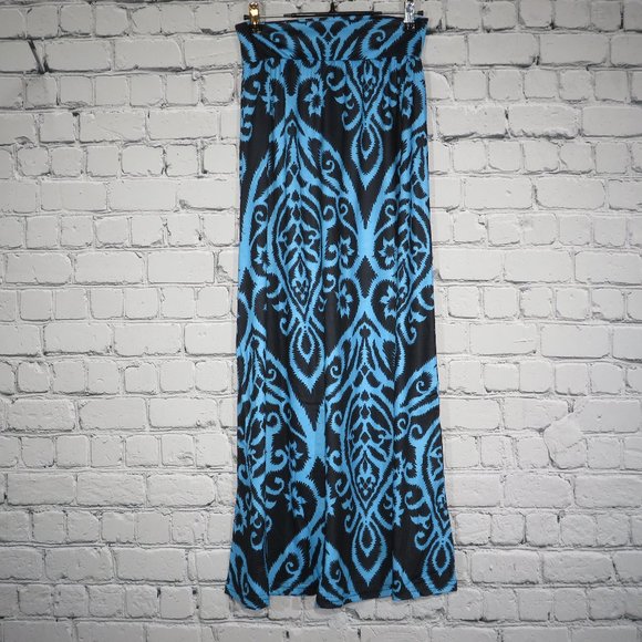 Women's Bohemian Print Long Maxi Skirt - Picture 4 of 6